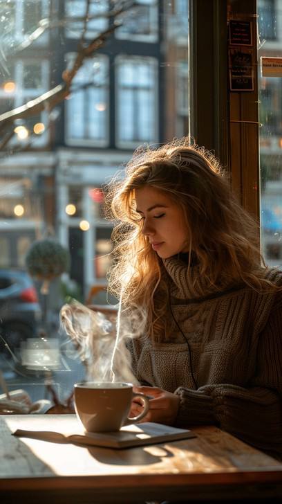 How to date in your 40s - mature woman Beautiful mature woman sitting next to a window