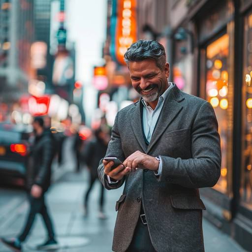 How to date in your 40s - smart man Smart man over 40 using smartphone